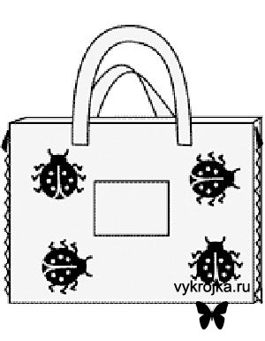 Выкройка сумки-коврика для пляжа Выкройка сумки-коврика для пляжа